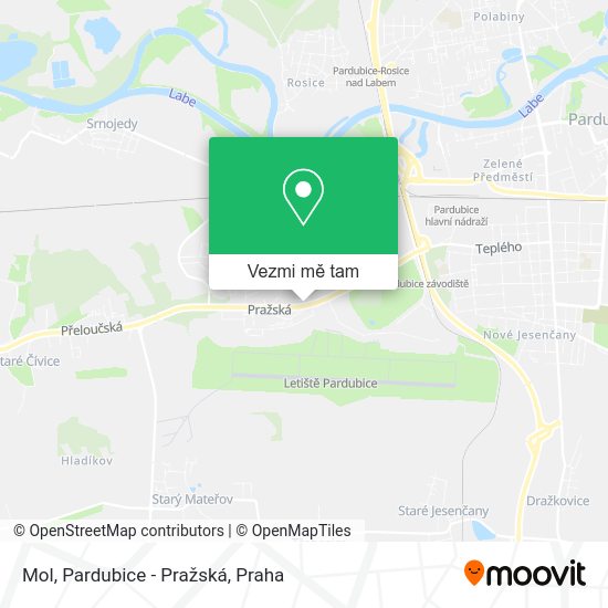 Mol, Pardubice - Pražská mapa