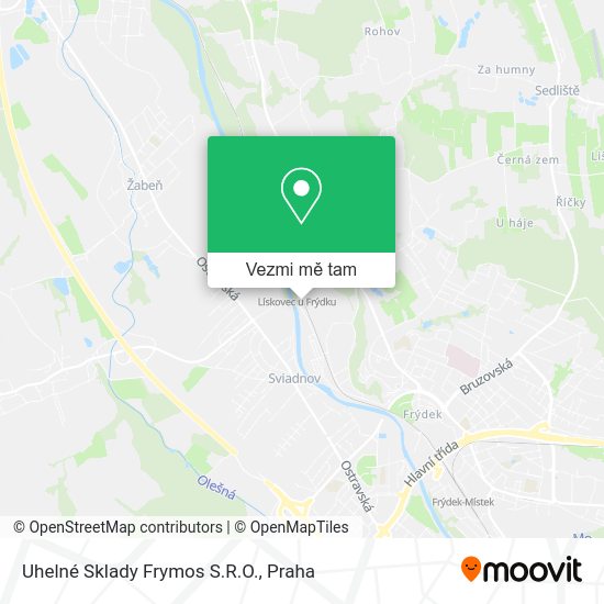 Uhelné Sklady Frymos S.R.O. mapa