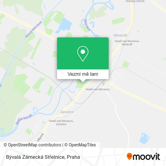 Bývalá Zámecká Střelnice mapa