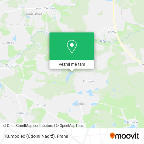 Kumpolec (Údolní Nádrž) mapa