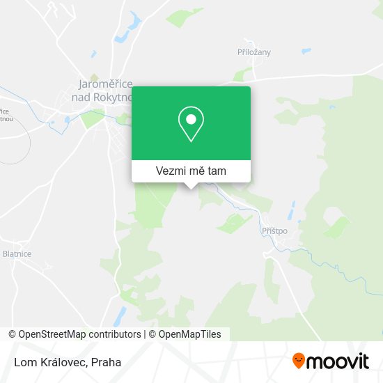 Lom Královec mapa