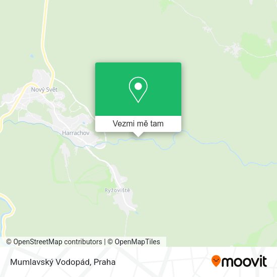 Mumlavský Vodopád mapa