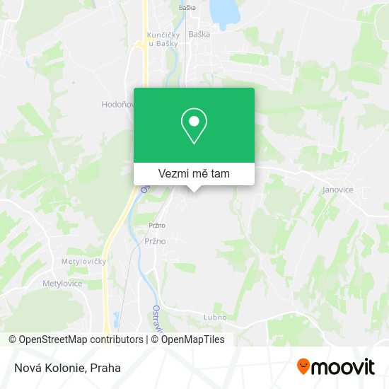 Nová Kolonie mapa