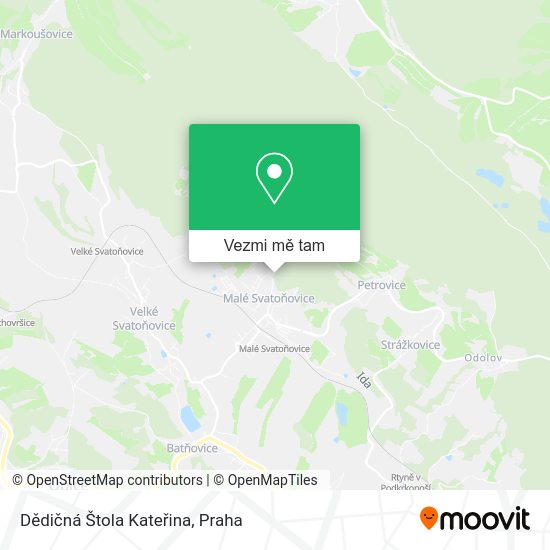 Dědičná Štola Kateřina mapa