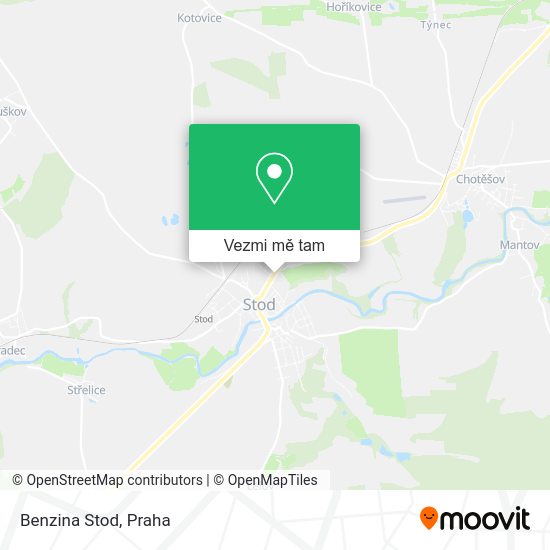 Benzina Stod mapa