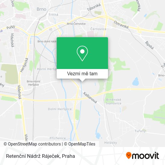 Retenční Nádrž Ráječek mapa