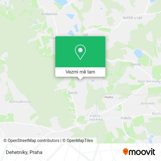 Dehetníky mapa