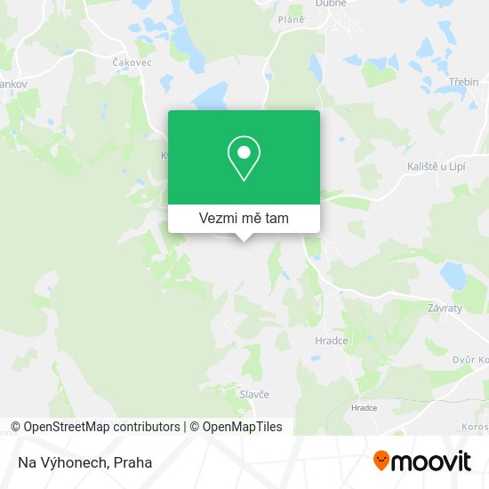 Na Výhonech mapa