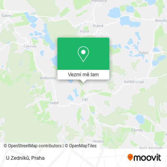 U Zedníků mapa