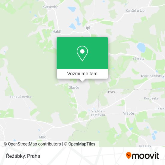 Řežábky mapa