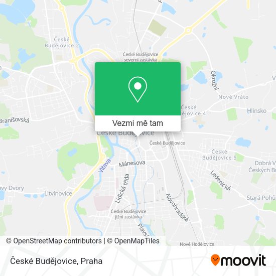 České Budějovice mapa