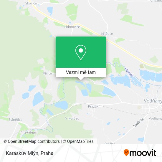 Karáskův Mlýn mapa