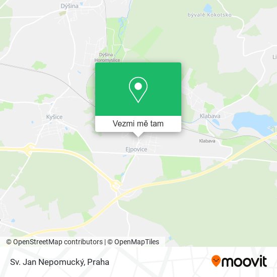 Sv. Jan Nepomucký mapa