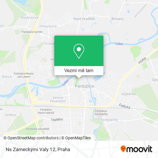 Ns Zámeckými Valy 12 mapa