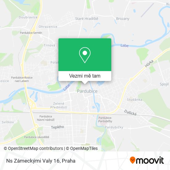 Ns Zámeckými Valy 16 mapa