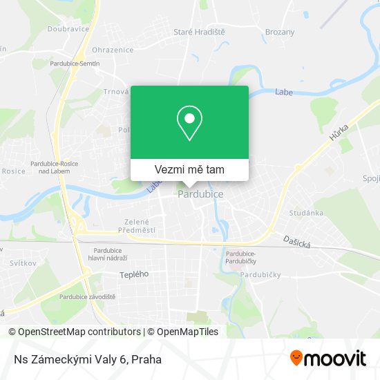 Ns Zámeckými Valy 6 mapa