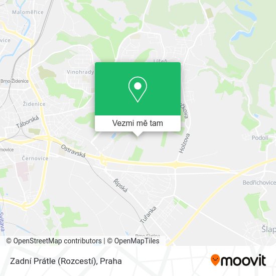 Zadní Prátle (Rozcestí) mapa