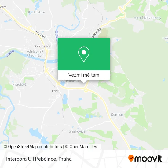 Intercora U Hřebčince mapa