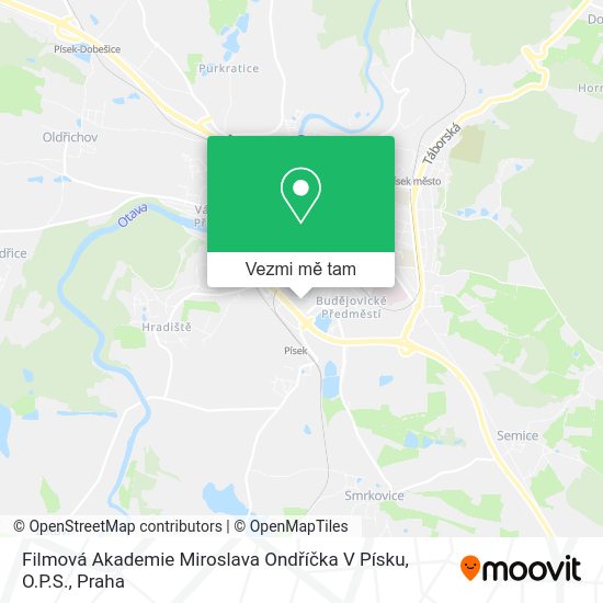 Filmová Akademie Miroslava Ondříčka V Písku, O.P.S. mapa