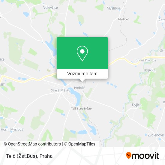 Telč (Žst,Bus) mapa
