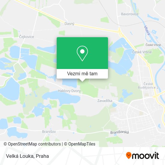 Velká Louka mapa