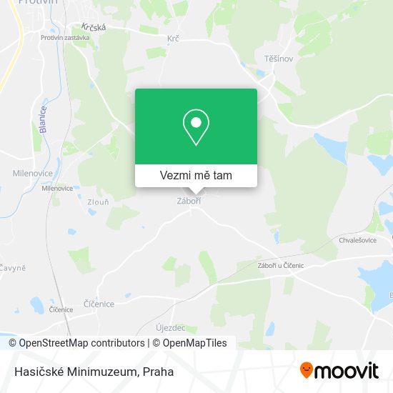 Hasičské Minimuzeum mapa