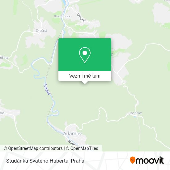 Studánka Svatého Huberta mapa