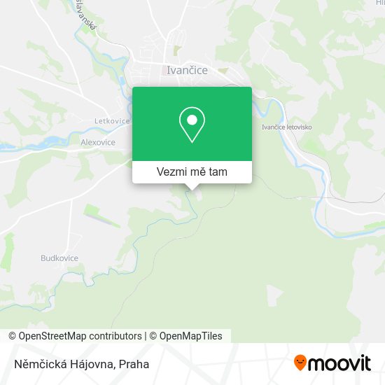Němčická Hájovna mapa