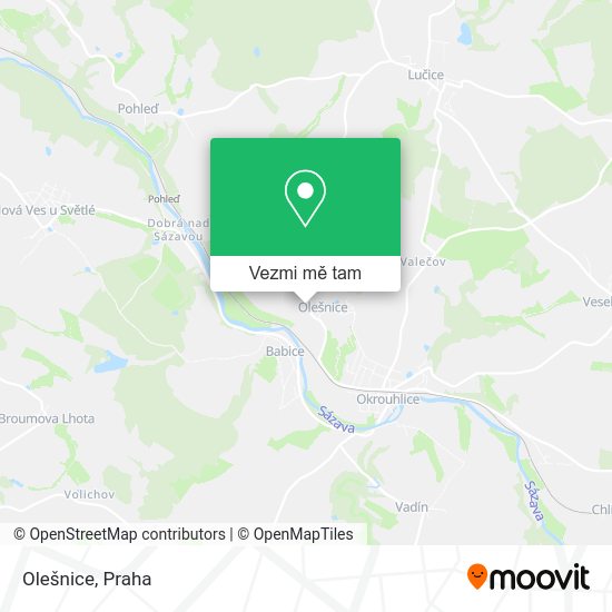 Olešnice mapa