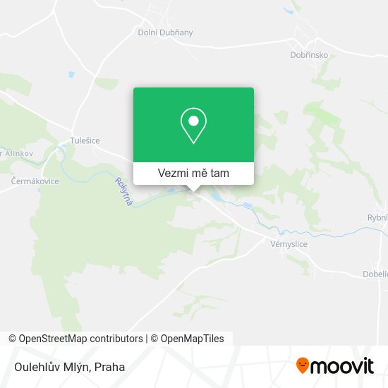 Oulehlův Mlýn mapa