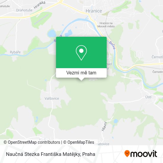 Naučná Stezka Františka Matějky mapa