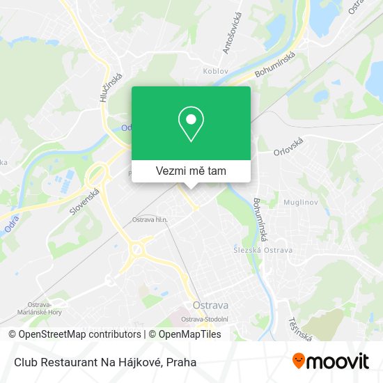 Club Restaurant Na Hájkové mapa
