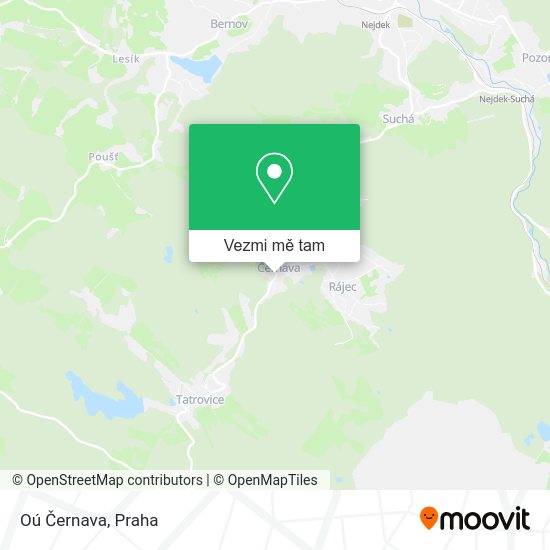 Oú Černava mapa