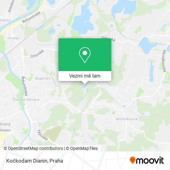 Kočkodam Dianin mapa