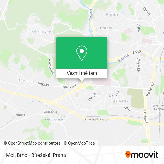 Mol, Brno - Bítešská mapa