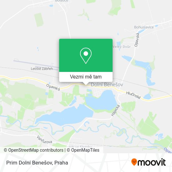 Prim Dolní Benešov mapa