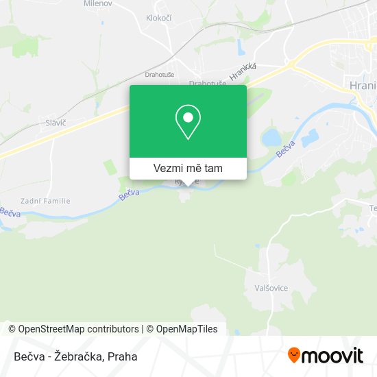 Bečva - Žebračka mapa