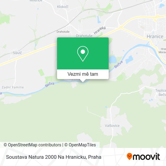 Soustava Natura 2000 Na Hranicku mapa