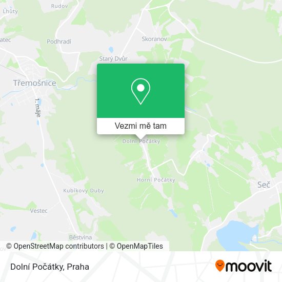 Dolní Počátky mapa