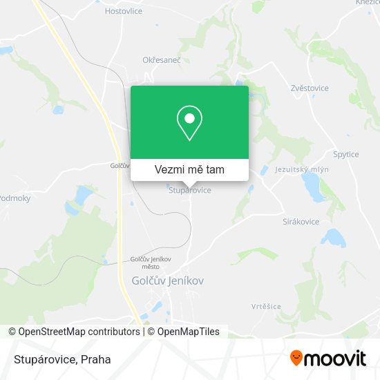 Stupárovice mapa