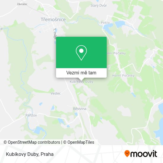 Kubíkovy Duby mapa