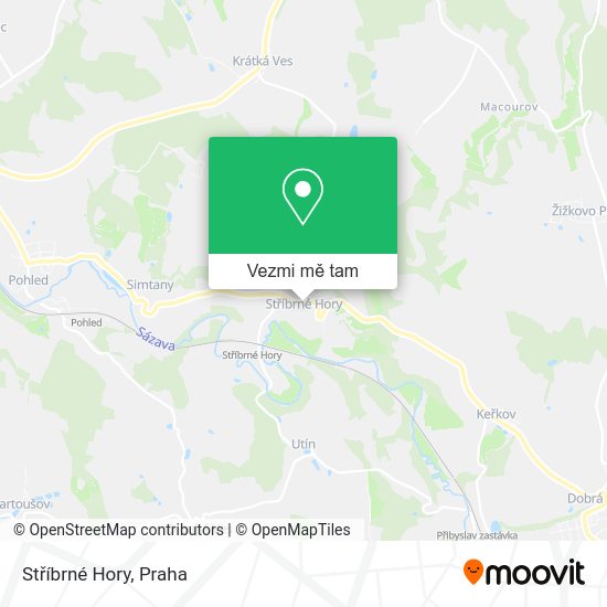 Stříbrné Hory mapa