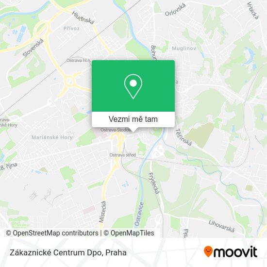 Zákaznické Centrum Dpo mapa