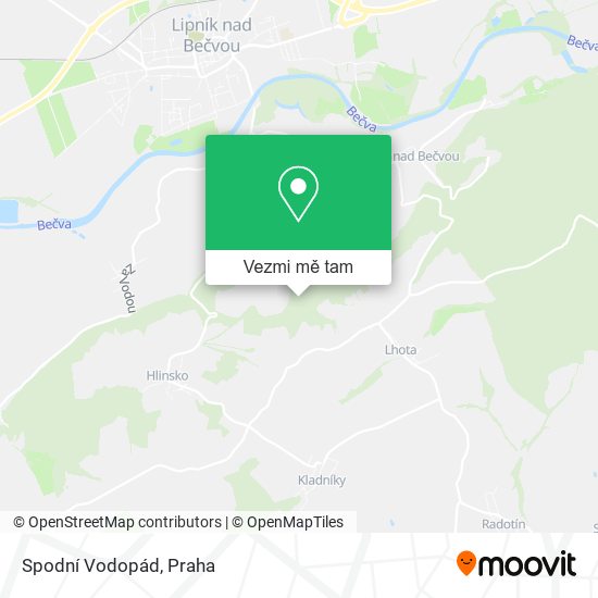 Spodní Vodopád mapa