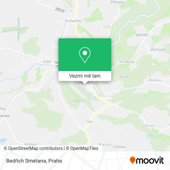 Bedřich Smetana mapa