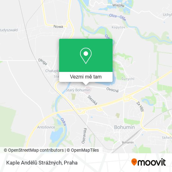 Kaple Andělů Strážných mapa