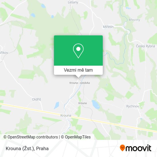 Krouna (Žst.) mapa