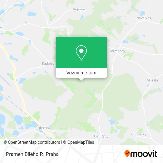 Pramen Bílého P. mapa
