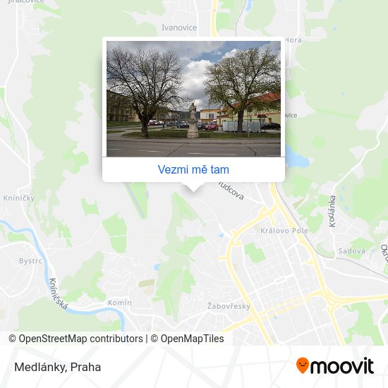 Medlánky mapa