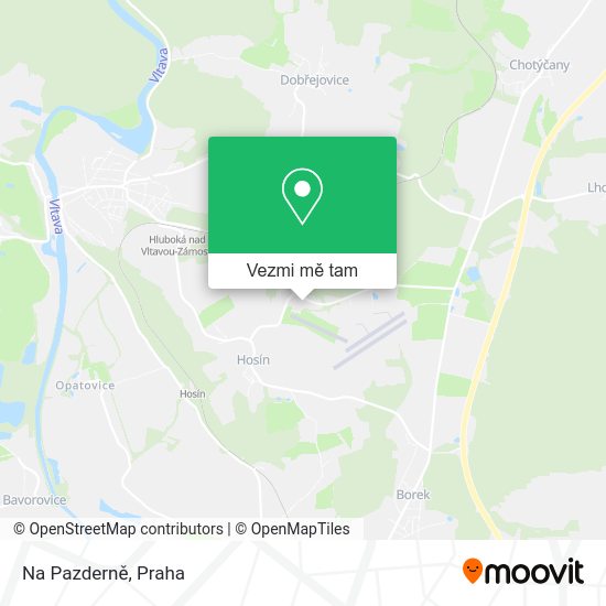 Na Pazderně mapa
